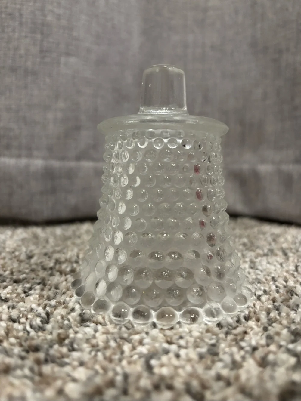 Clear Hobnail Glass Peg Votive Candle Holder – Vintage 3.5